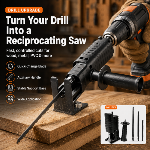 1 Count Reciprocating Saw Attachment for Drill