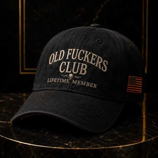 100% Bitter Old F*ckers Club Life Time Member Hat Perfect Gift For Dad Low Profile Dad Hat Pigment Dyed