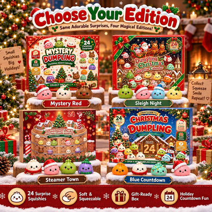 SLUMINA™ 24-Day Christmas Squishy Advent Calendar – 24 Cute Mini Surprise Toys