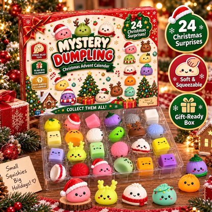 SLUMINA™ 24-Day Christmas Squishy Advent Calendar – 24 Cute Mini Surprise Toys