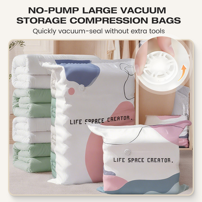 🥳LAST DAY BUY 2 GET 1 FREE!!💞50K+ SOLD!🧳💨 No‑Pump Vacuum Storage Bags