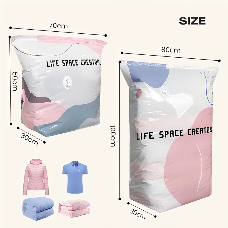 🥳LAST DAY BUY 2 GET 1 FREE!!💞50K+ SOLD!🧳💨 No‑Pump Vacuum Storage Bags